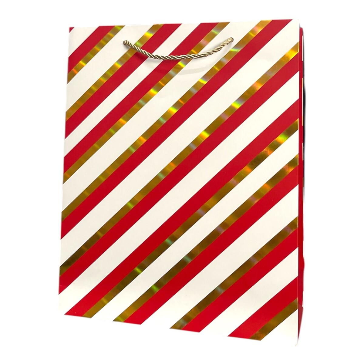 Bolsa Top Mediana - Rayas Diagonales Diseño Rojo 