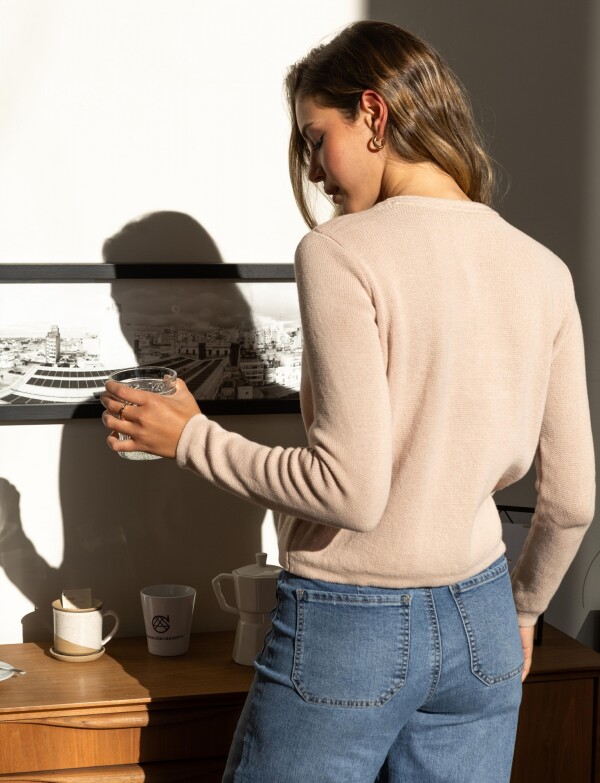 Cardigan Algodón BEIGE