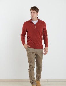470415 REMERA HARRINGTON LABEL Naraja Melange