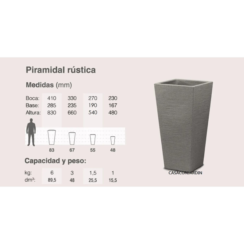 Maceta Plástico Piramidal 55 Taka Maceta Plástico Piramidal 55 Taka