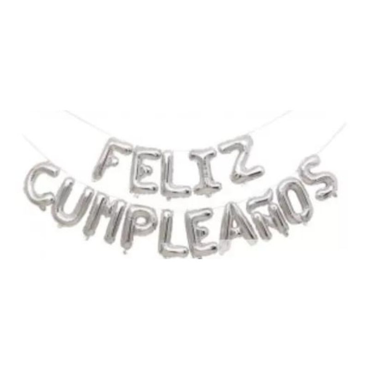 Globo Letras Inflables Feliz Cumpleaños - Plateado 