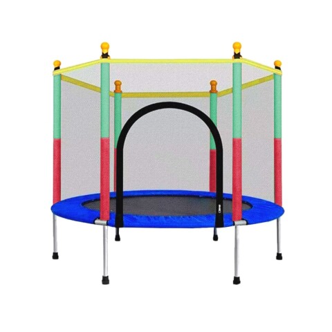 Cama Elástica de 1,40M Trampolín Saltarín Multicolor Azul Cama Elástica de 1,40M Trampolín Saltarín Multicolor Azul