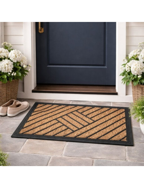 FELPUDO COCO/GOMA 40X60CM H.1CM LINEAS CRUZADAS FELPUDO COCO/GOMA 40X60CM H.1CM LINEAS CRUZADAS