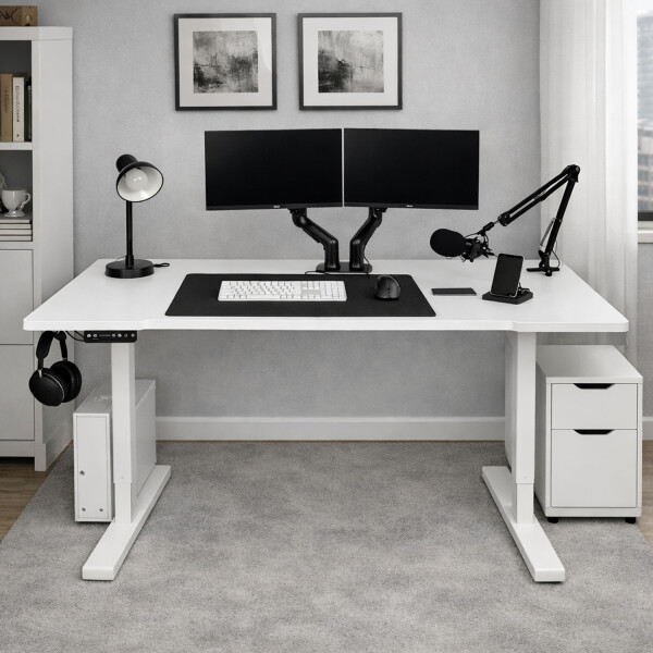 Escritorio Eléctrico 60x100 Altura Regulable BLANCO