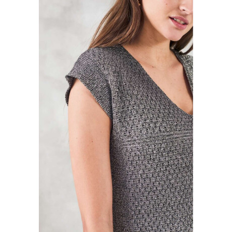 Vestido Tejido Lurex Negro