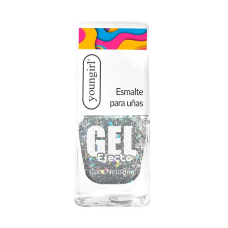 ESMALTE PARA UÑAS EFECTO GEL YOUNGIRL 8ML NUMERO 26- PLATA GLITER ESMALTE PARA UÑAS EFECTO GEL YOUNGIRL 8ML NUMERO 26- PLATA GLITER