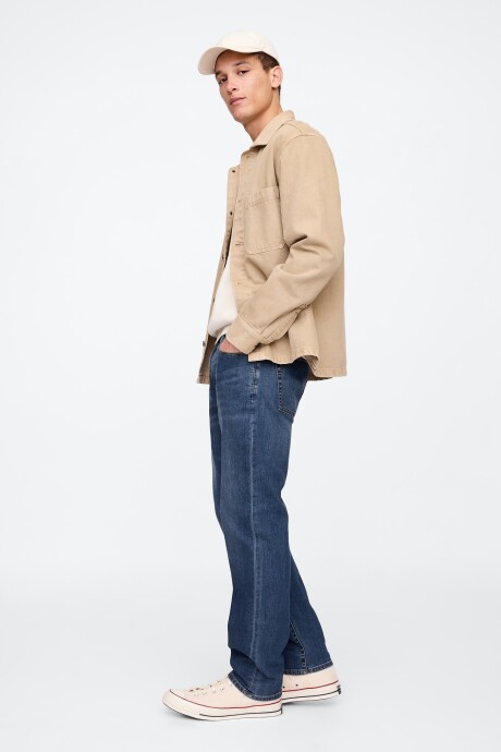 Jean Straight Hombre Medium Wash