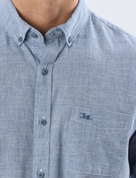 CAMISA DE LINO A CUADROS Denim