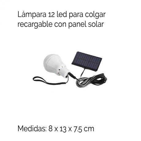 Lampara Solar P/colgar Recargable Panel W200 Lampara Solar P/colgar Recargable Panel W200