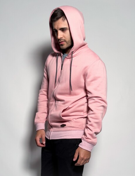 Campera lisa de felpa Caspian Rosado