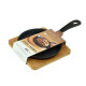 Mini sartén hierro fundido 13 cm con base bambú NEGRO