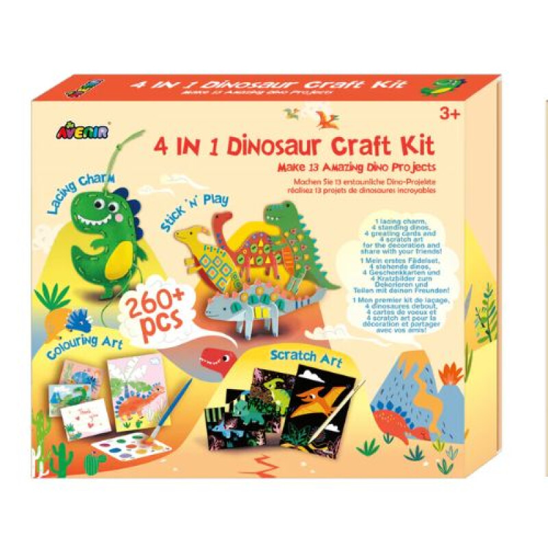 Kit Craft 4 en 1 Dinosaurios Kit Craft 4 En 1 Dinosaurios