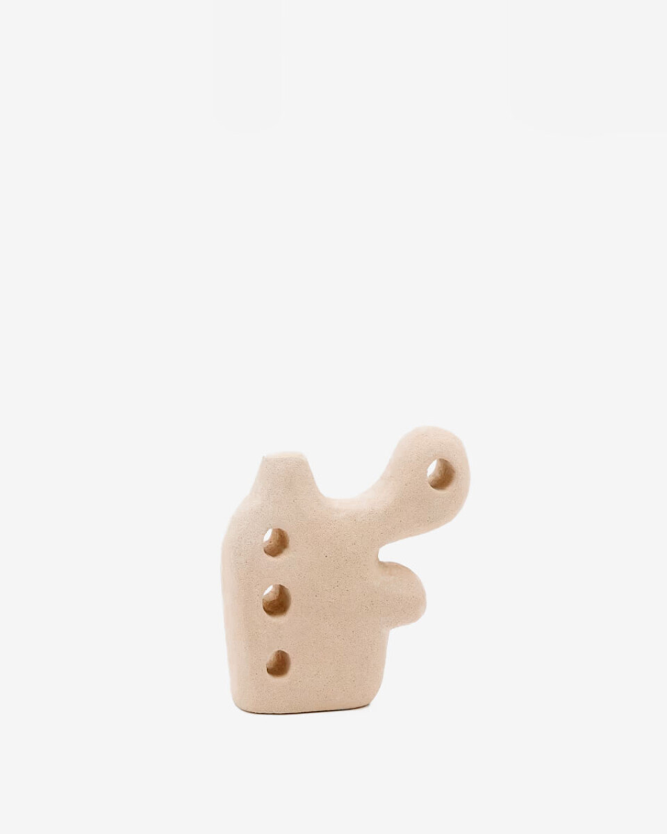 Escultura Arif de piedra con acabado beige 20 cm 