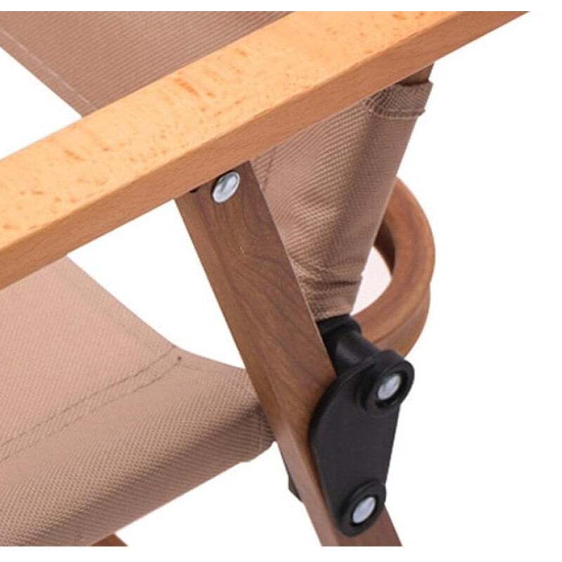 Silla plegable para campamento símil madera chica beige Beige