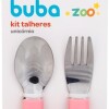 Set cubiertos metal ZOO BUBA rosa