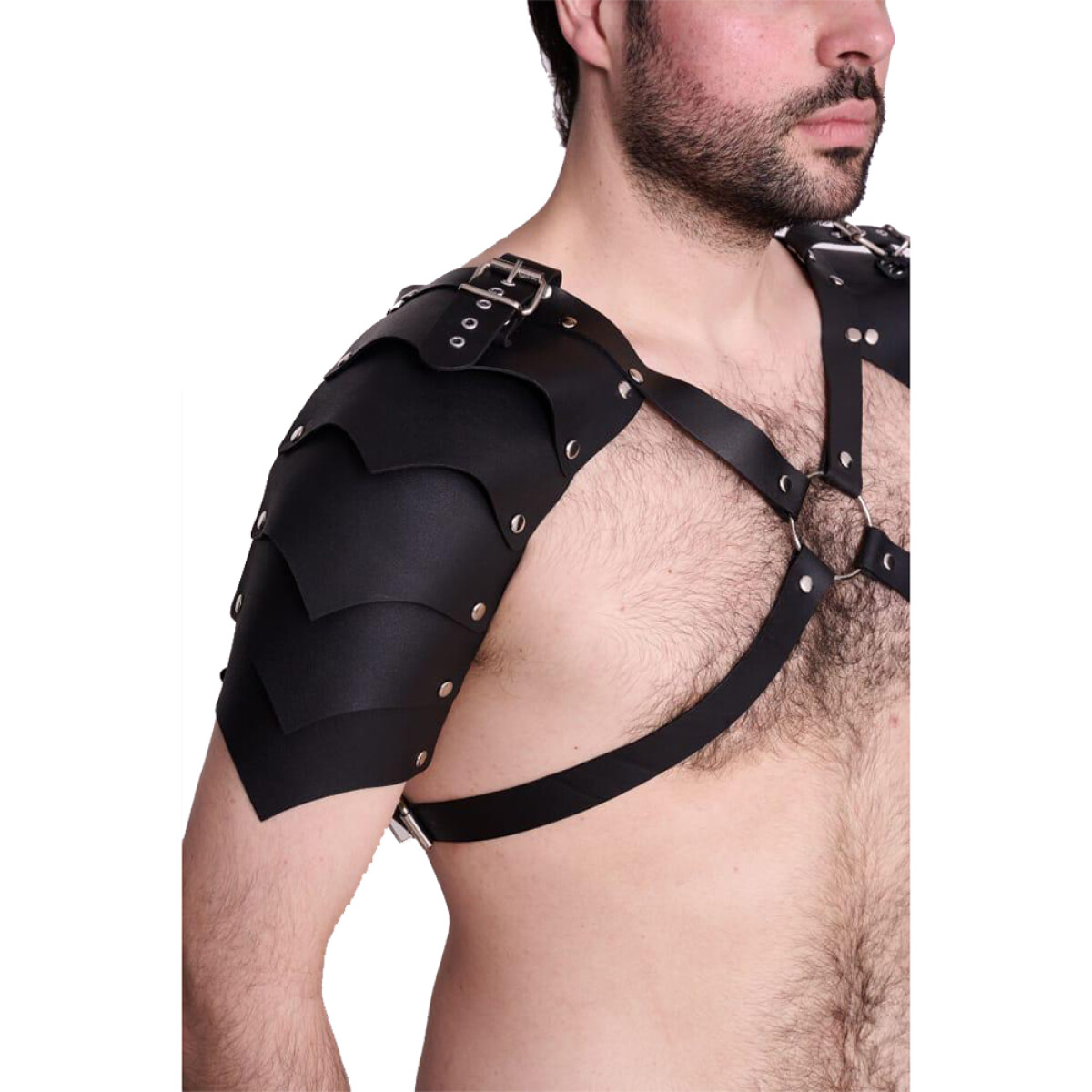Arnés Hombre Gladiador Cuero Negro 