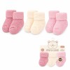 Set x3 medias 0 a 6 meses little & loved rosado