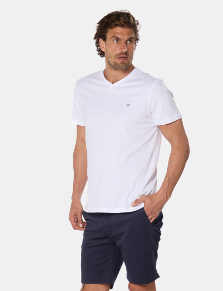 BERMUDA CON CINTURA ELASTIZADA Azul