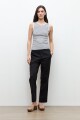 Pantalon recto negro
