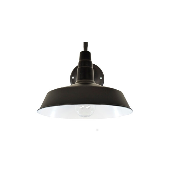 Aplique de pared vintage tipo campana, negro Ø26cm ZV0954