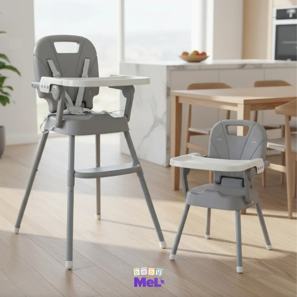 Silla De Bebe 3 En 1 Multiuso Sillita Gris