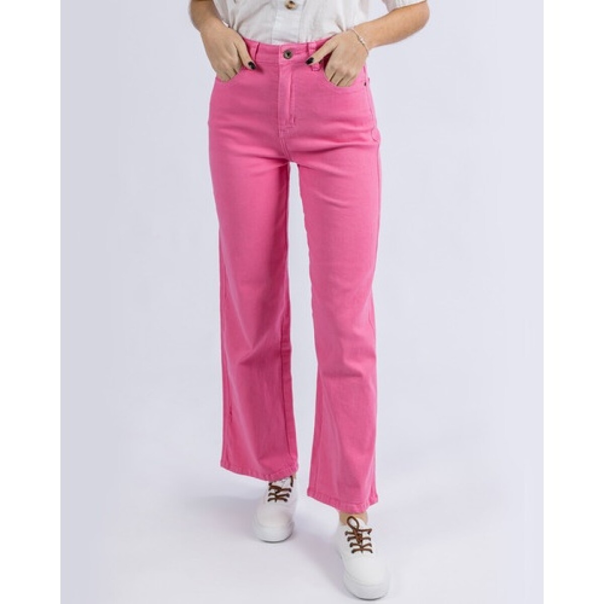 Pantalón twill UFO Paris rosado - Rosa chicle 