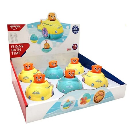 Set 6 Submarinos Juguetes Agua Baño Playa para Bebé Huanger Multicolor