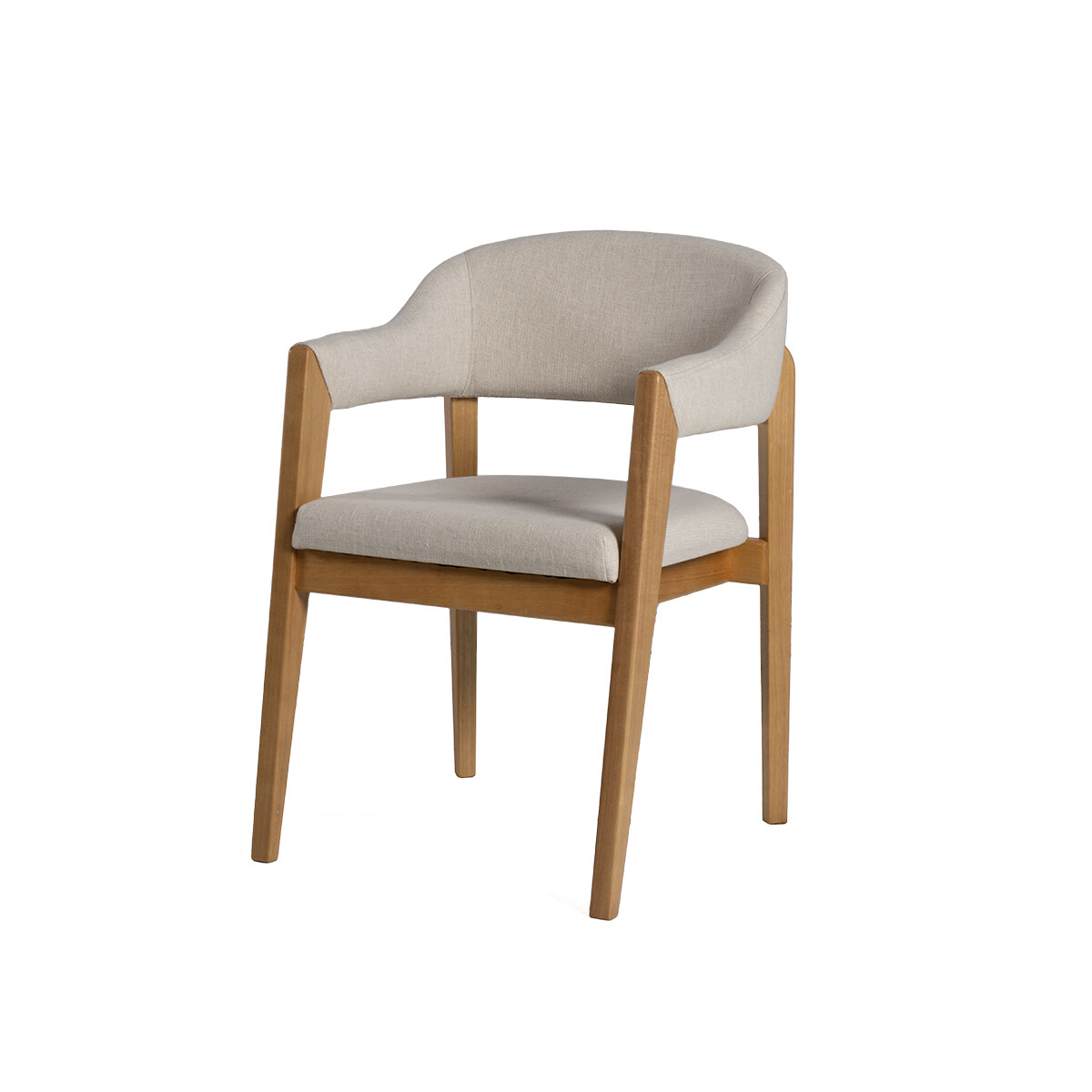Silla Vogue Liz con Brazo - Tela Rústica - Rustico beige (4F) 