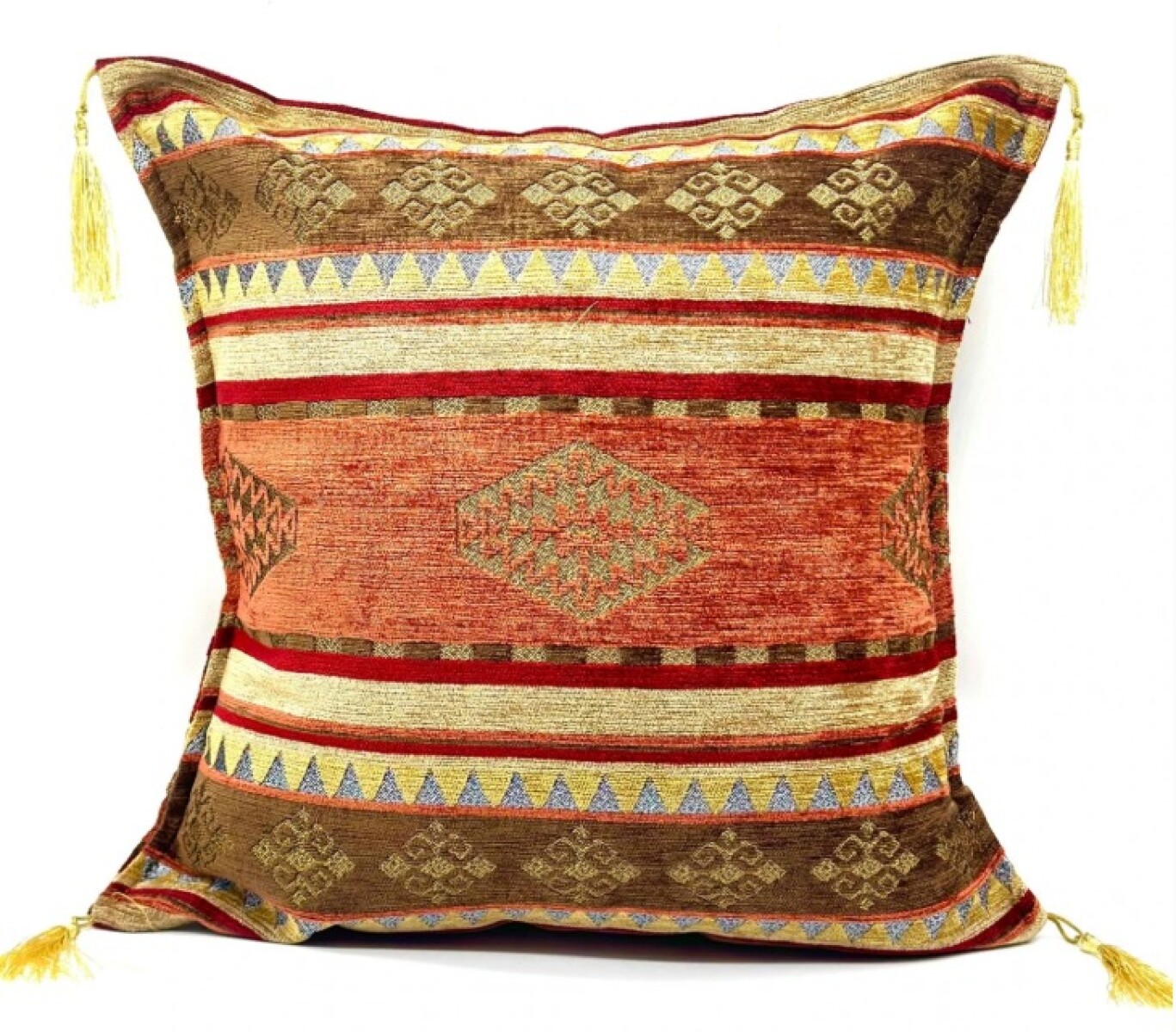 Funda Almohadón Alanya - Naranja y verde 