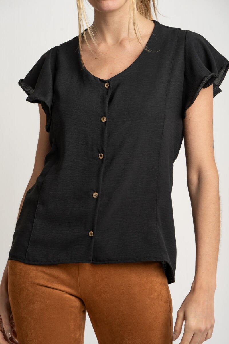 Blusa Escote V Negro