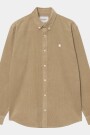 L/S Madison Fine Cord Shirt Beige