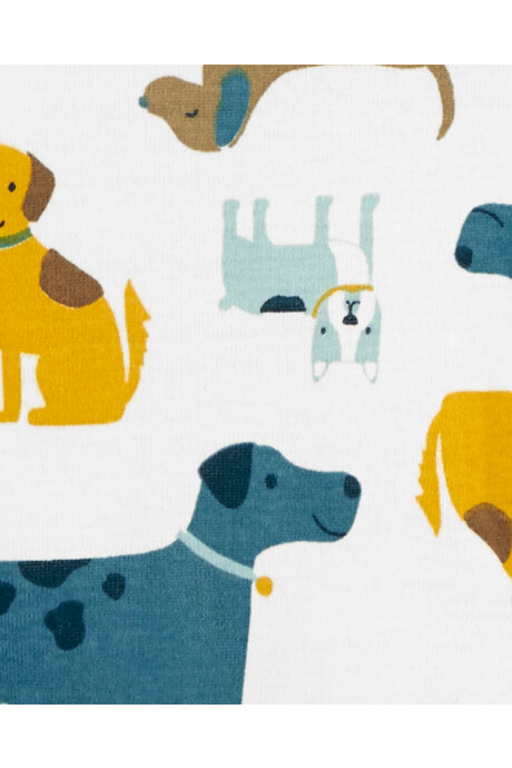 Pack dos pijamas una pieza de algodón, con pie, diseño perros Sin color