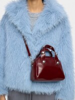 Bolso Tote Con Esferas burdeos