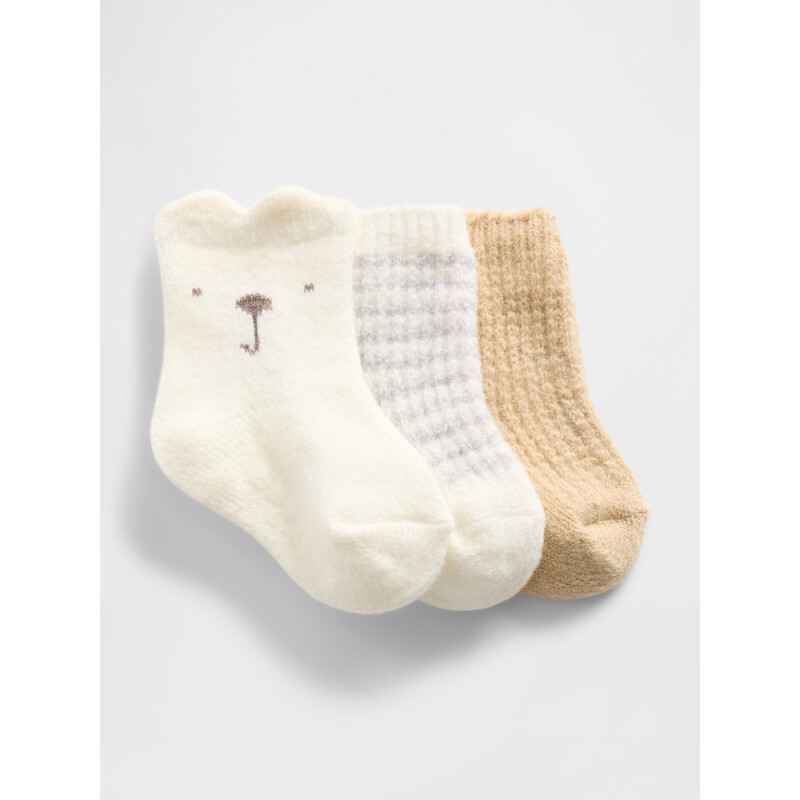 3PK SWEATER SOCKS WICKER