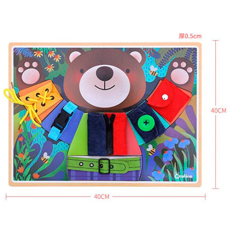 Tablero Educacional Infantil Oso Madera 001