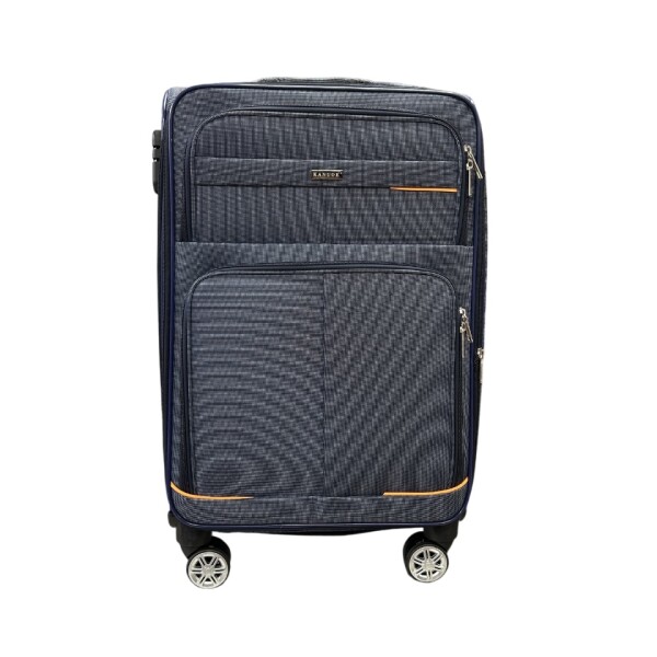 Juego Set Valijasx3 Azul con ribete naranja