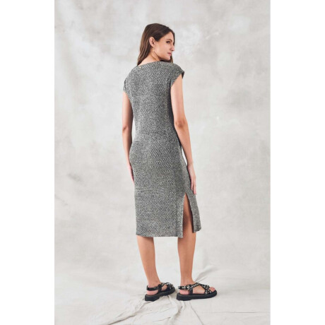 Vestido Tejido Lurex Negro