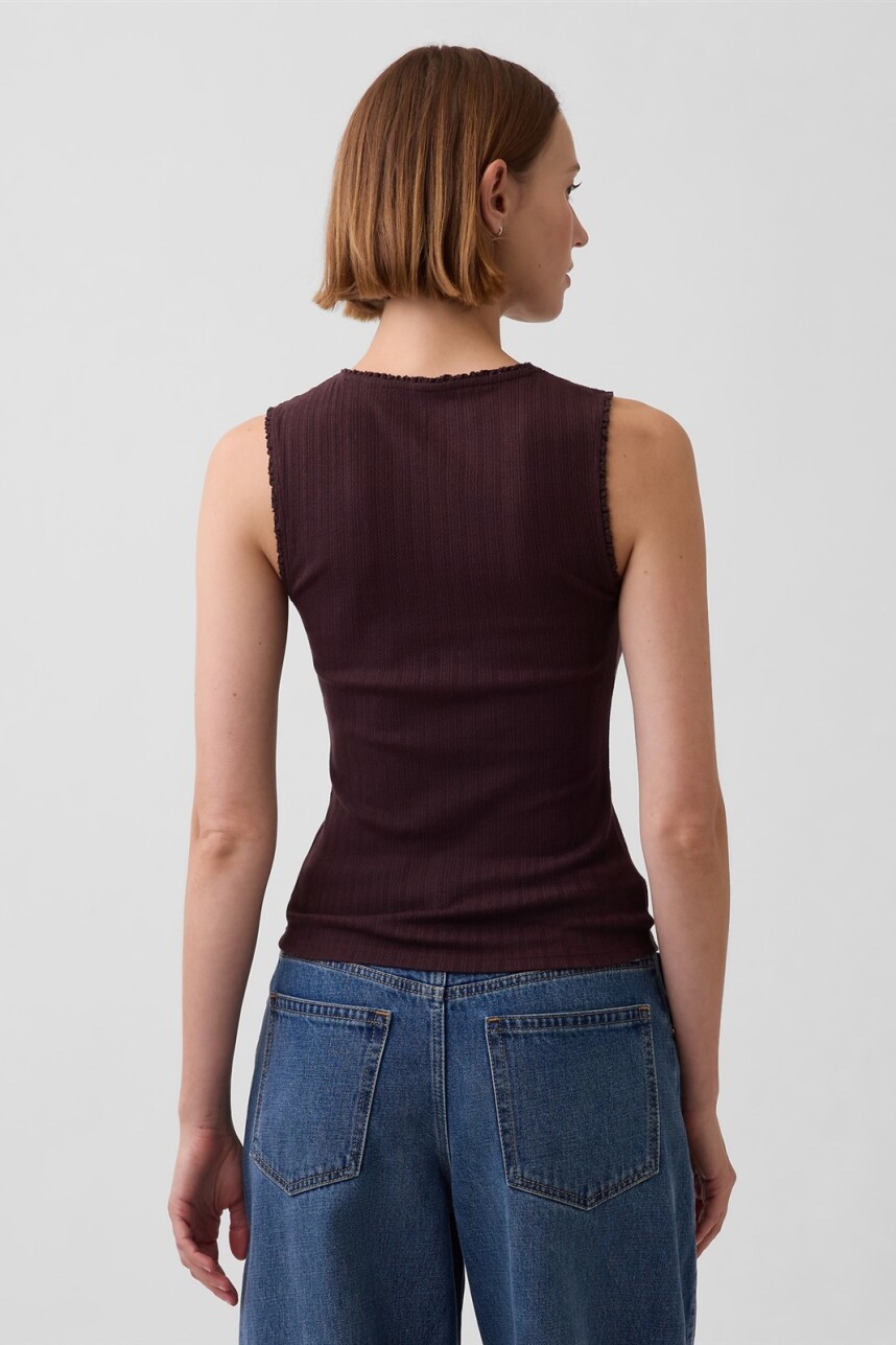 Musculosa Pointelle Mujer Terra Brown