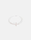 Anillos Chicos Strass Anillo Con Cruz - Plateado