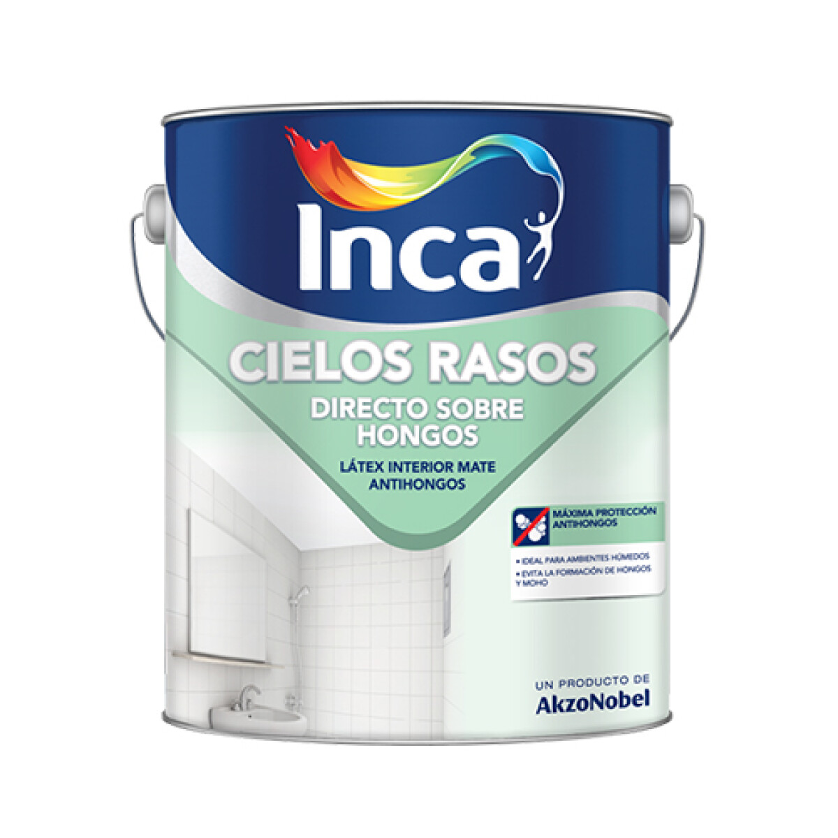 Pintura para Cielorraso Directo sobre Hongos Blanco 20L Inca 