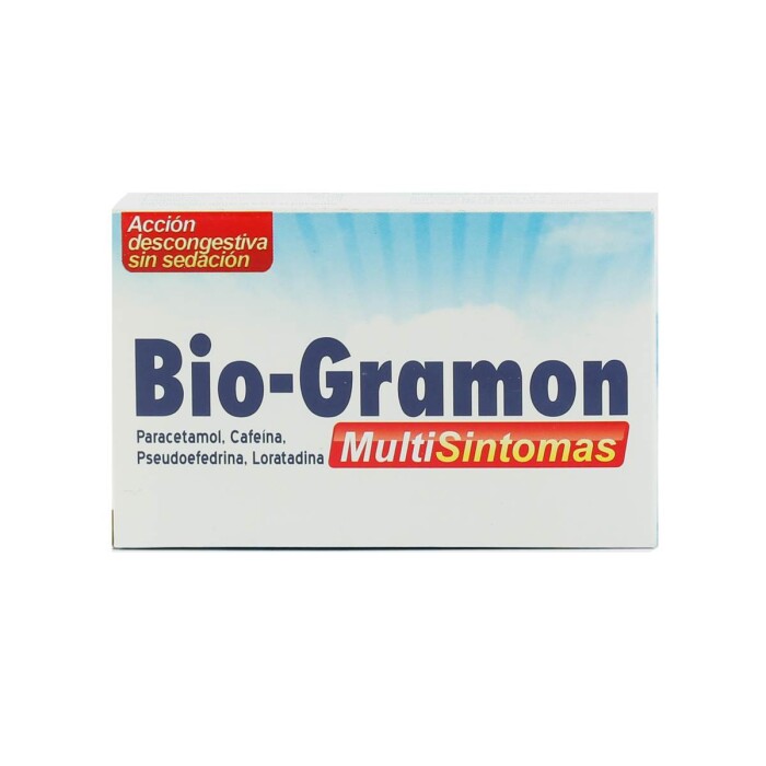BIOGRAMON MULTISINTOMAS CJ X 18 COMP. RE única
