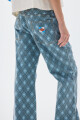 Jean Vaquero Print Blue