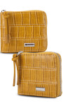 BILLETERA CANDELA CROCO MOSTAZA