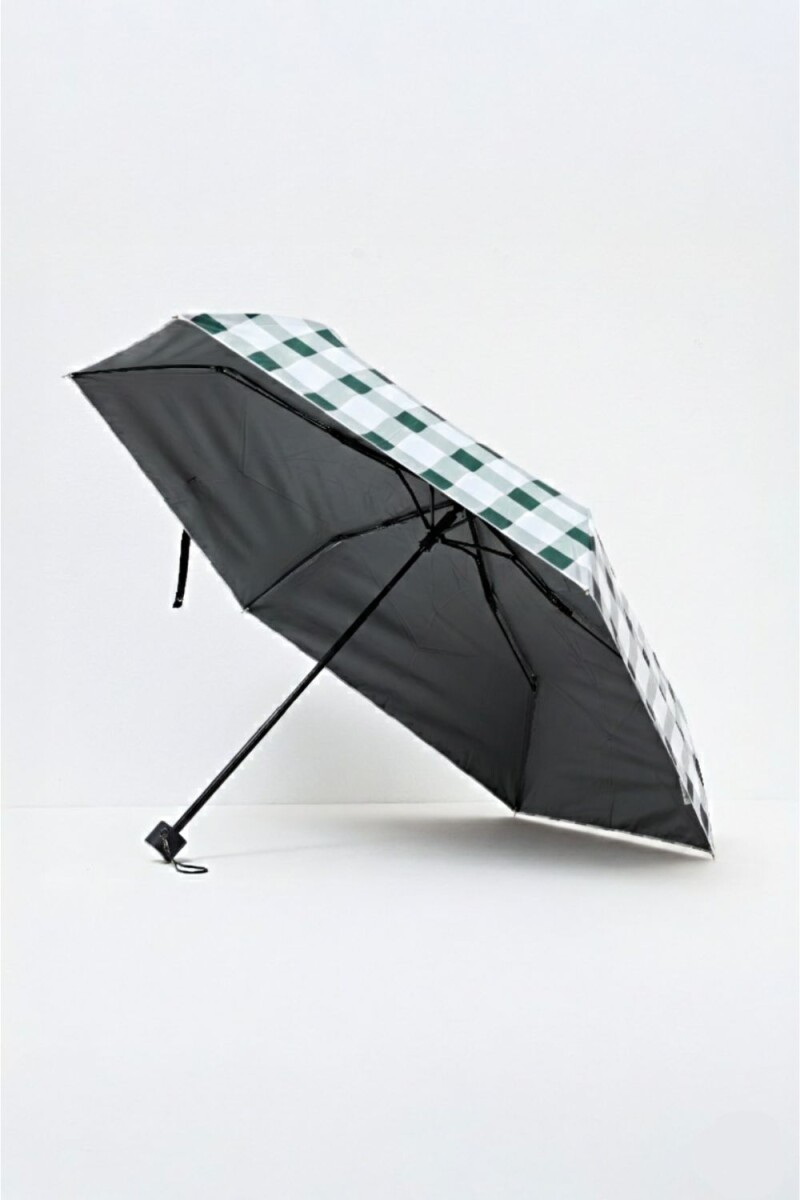 Paraguas cuadros verde