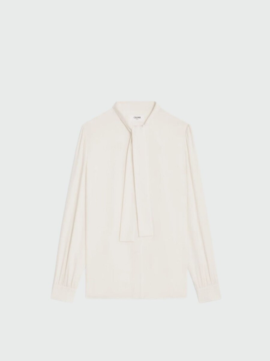 Celine- Blusa manga larga con lazo 