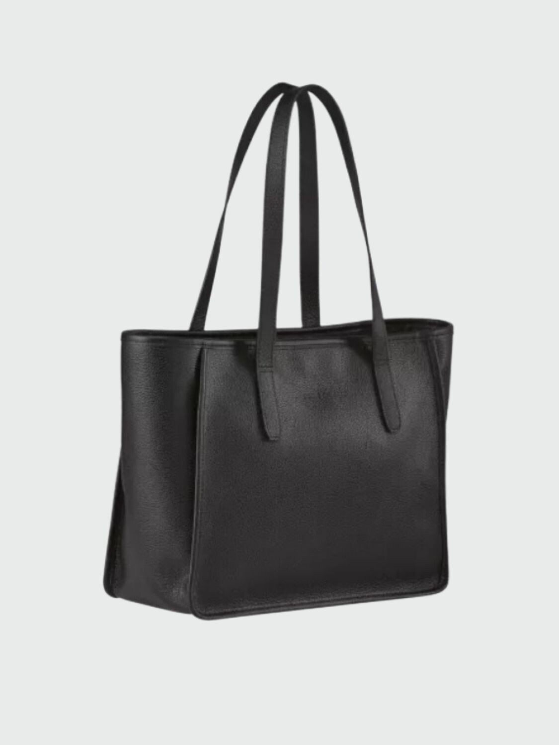Longchamp -Cartera de cuero con gran capacidad, Le foulonné Negro