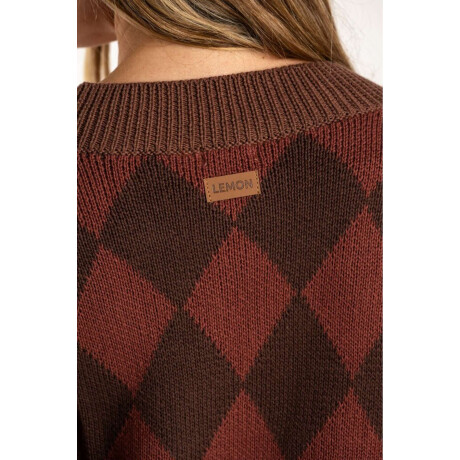 Cardigan Rombos Chocolate