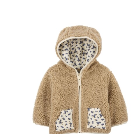 Campera Reversible Carters Floral y Sherpa BEIGE