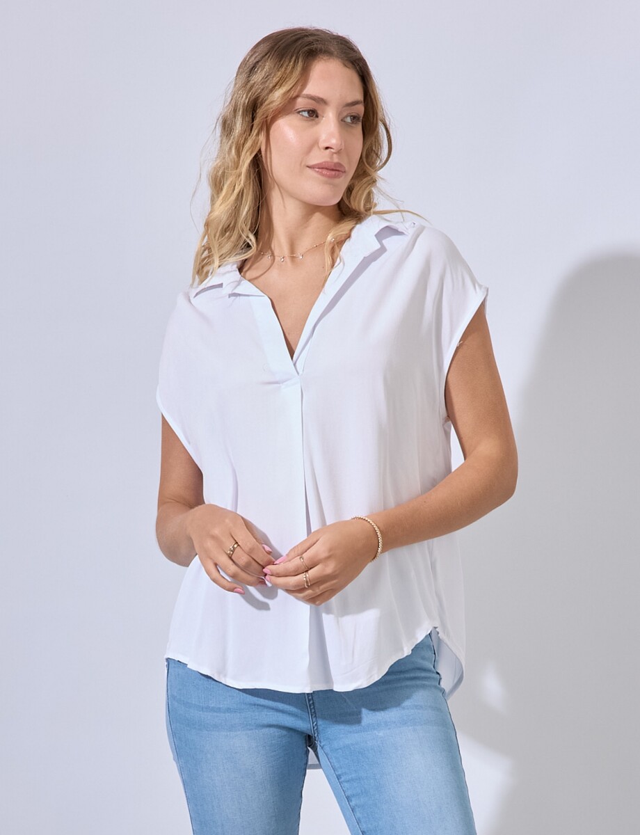 Blusa Escote V - Blanco 