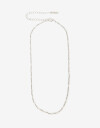 Collares Cortos Metal Collar Cadena Torzada - Plateado Rodio